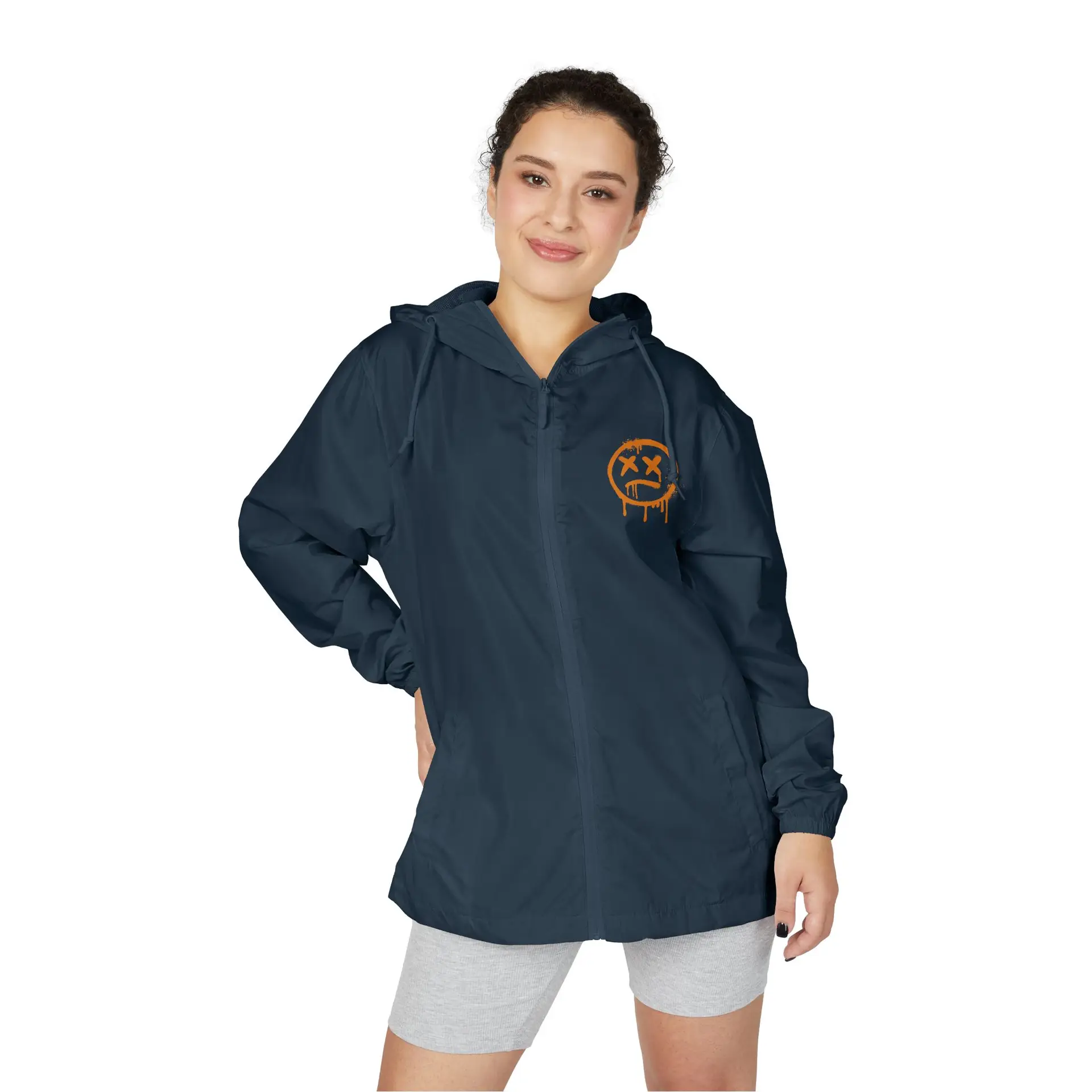 Happy Face Windbreaker — Hooded - Image 8