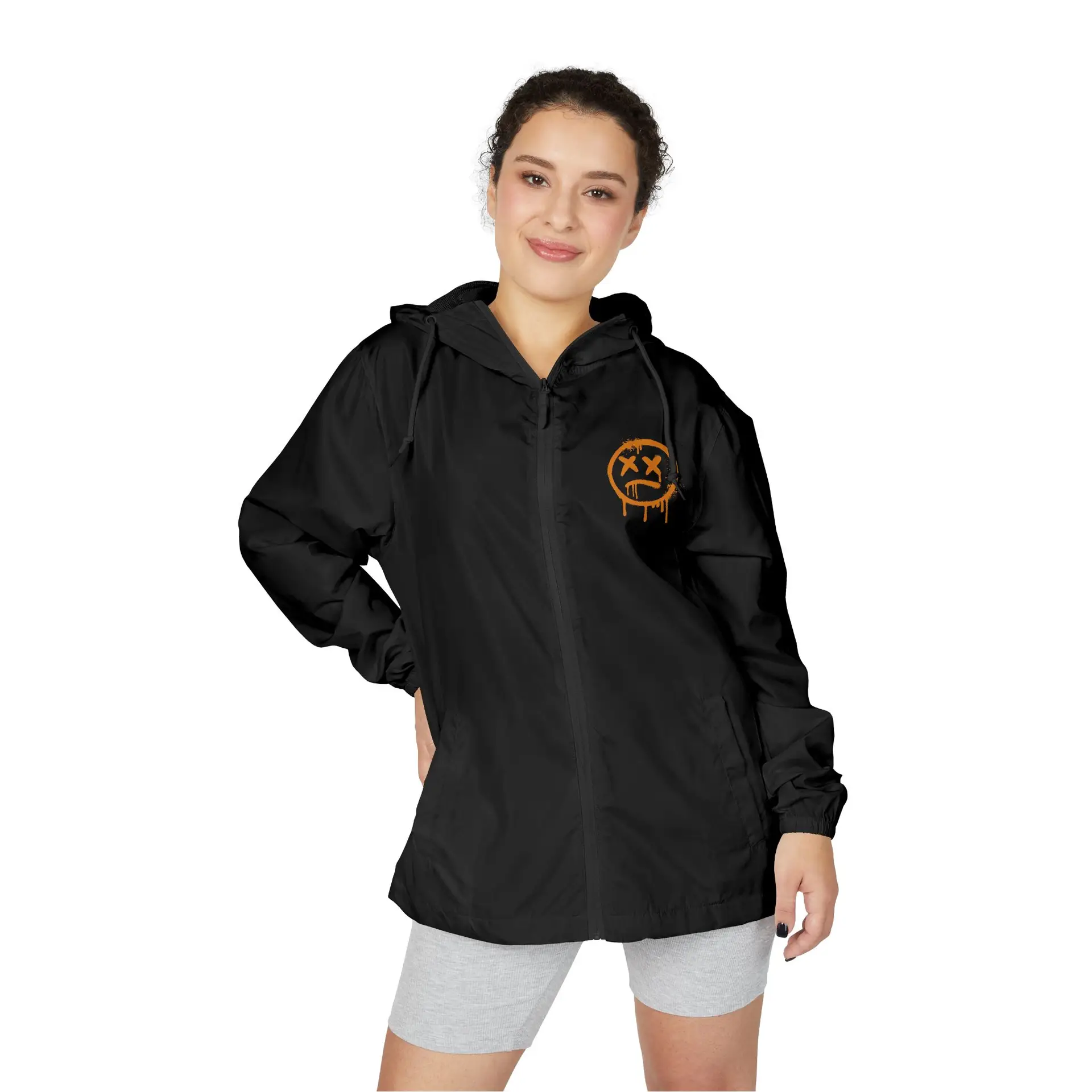 Happy Face Windbreaker — Hooded - Image 12