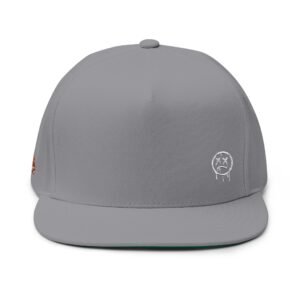 Embroidered HAPPY FACE WHITE Georgia Snapback Hat